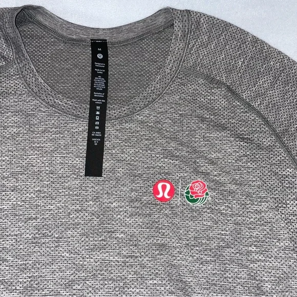 Mens Lululemon x Rose Bowl Gray Metal Vent SS 5K, MSRP $98 - Picture 1 of 10